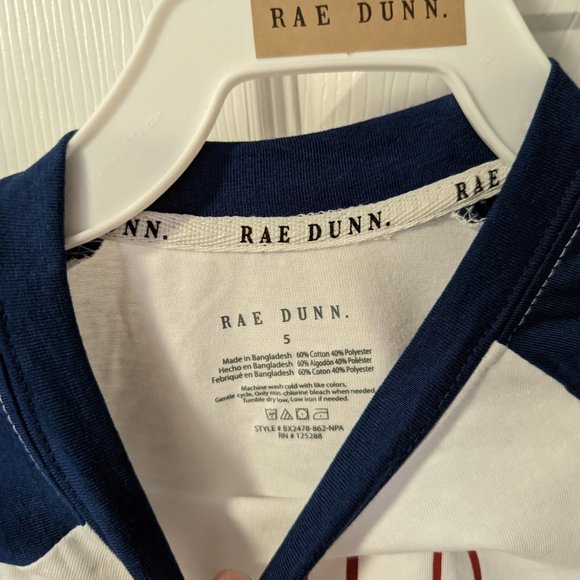 Rae Dunn Boys Patriotic Tee Shirt Wild & Free - Picture 5 of 7